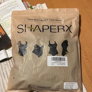 ShaperX Black Thigh Bodysuit Shapewear